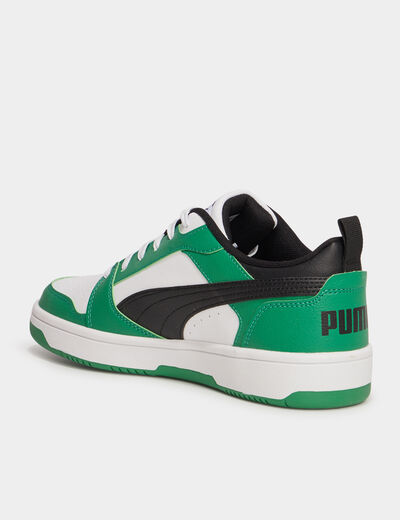 Tennis basses à lacets Puma Rebound vert garçon