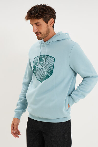 Sweat hoodie &agrave; capuche Puma vert &eacute;meraude homme