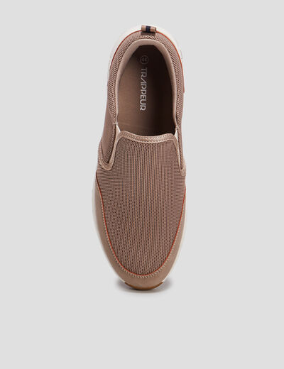 Baskets avec languette d'enfilage sable homme