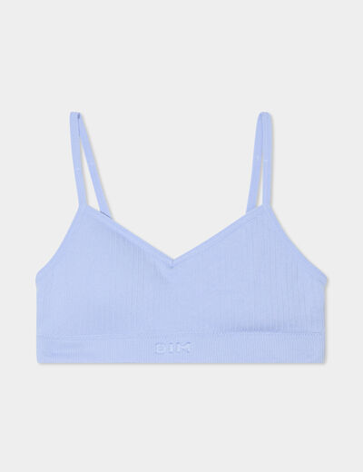 Brassière sans couture bleu fille