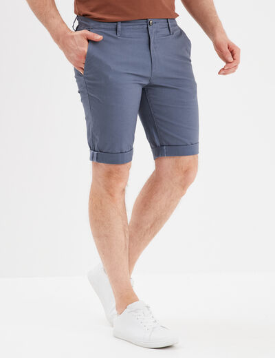 Short chino slim Creeks bleu gris homme
