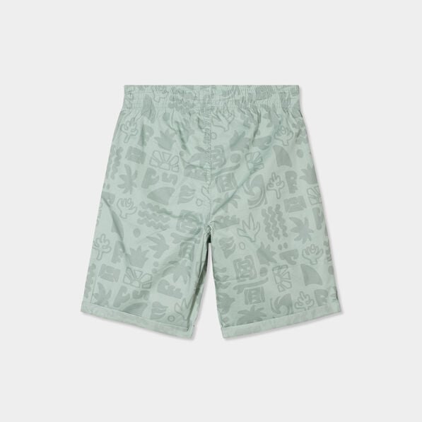 short bermuda droit taille elastiquee vert kaki garcon Short bermuda droit taille élastiquée vert kaki garçon