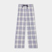 Pantalon de pyjama en coton ajusable bleu femme
