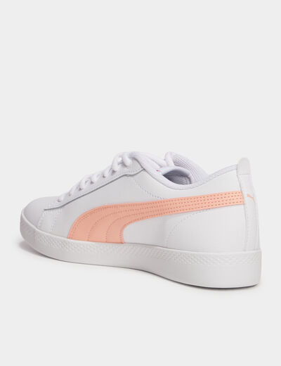 Tennis basses en cuir Puma Smash blanc femme