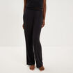 Pantalon de pyjama droit fluide noir femme