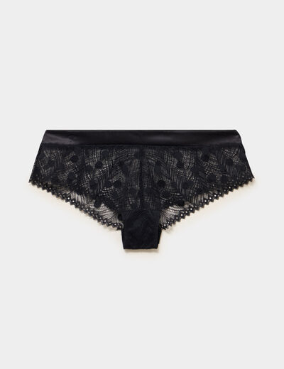 Shorty dentelle noir femme