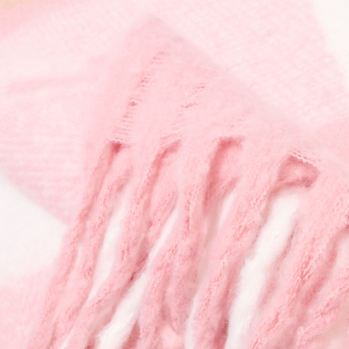 &Eacute;charpe &agrave; franges rose clair femme