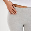 Legging 7/8 &egrave;me taille &eacute;lastiqu&eacute;e gris clair femme