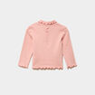 Lot 2 t-shirts sous pulls &agrave; col roul&eacute; rose clair b&eacute;b&eacute; fille