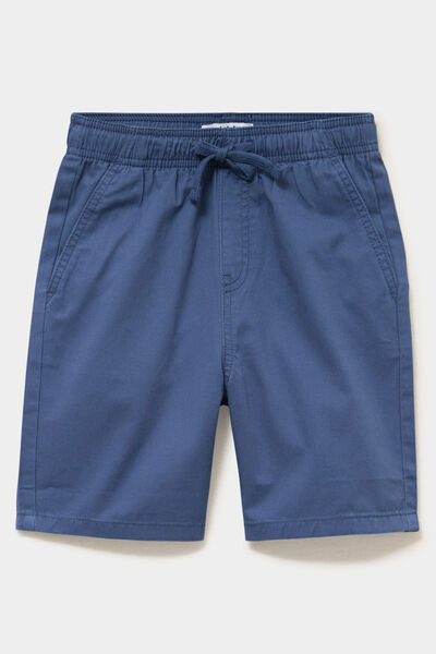 Bermuda short loose &eacute;lastiqu&eacute; coton bleu fonc&eacute; gar&ccedil;on