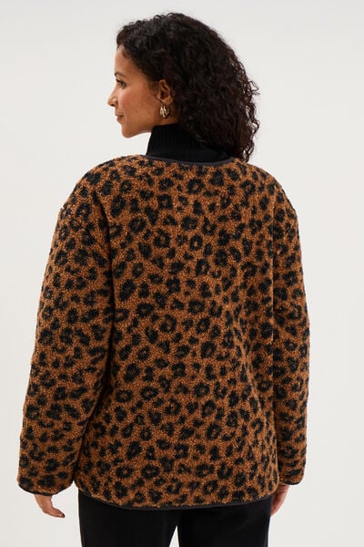 Veste polaire r&eacute;versible et matelass&eacute;e noir femme
