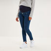 Jeans grossesse skinny avec bandeau denim stone femme maternit&eacute;