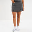 Jupe-short courte droite zippée gris foncé femme