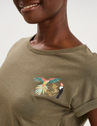Ensemble pyjama short et t-shirt ecru femme