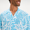 Chemise l&eacute;g&egrave;re textur&eacute;e manches courtes bleu turquoise homme
