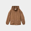 Parka &agrave; capuche taille &agrave; coulisse taupe femme