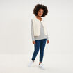 Jeans grossesse skinny avec bandeau denim stone femme maternit&eacute;