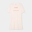 Chemise de nuit manches courtes vieux rose femme