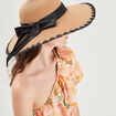 Capeline avec noeud marron femme