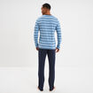 Ensemble pyjama 2 pièces coton bleu marine homme