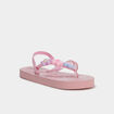Tongs d&eacute;tails fantaisie rose fille