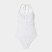 Maillot de bain une pi&egrave;ce bandeau blanc femme