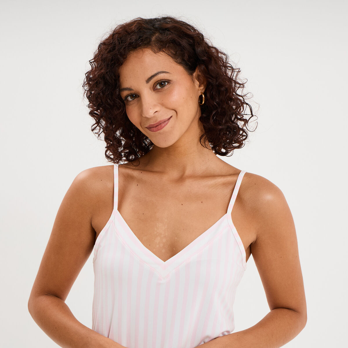 Ensemble pyjama short et d&eacute;bardeur ecru femme