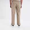 Pantalon chino relax coton taupe homme