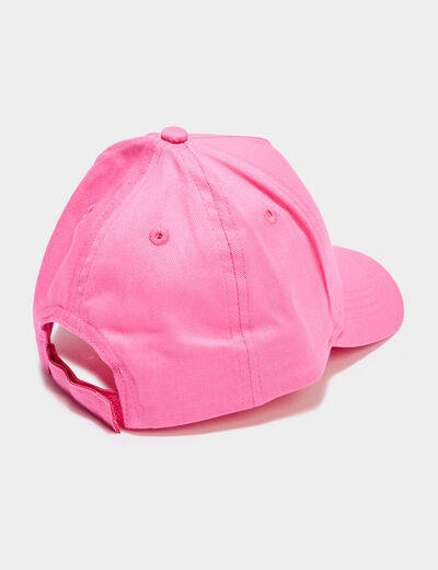 Casquette patch brodé coton rose fille