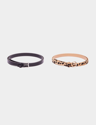 Lot 2 ceintures multicolore femme