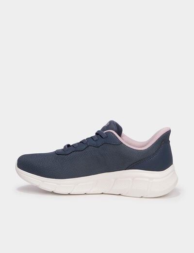 Baskets running lacets &eacute;lastiqu&eacute;s gris femme