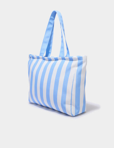 Sac cabas rectangulaire bleu femme