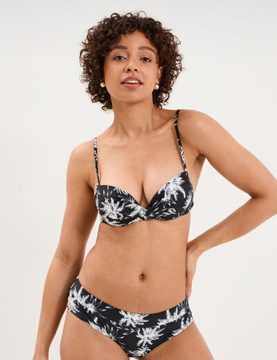 Haut de maillot de bain push up armatur&eacute; ecru femme