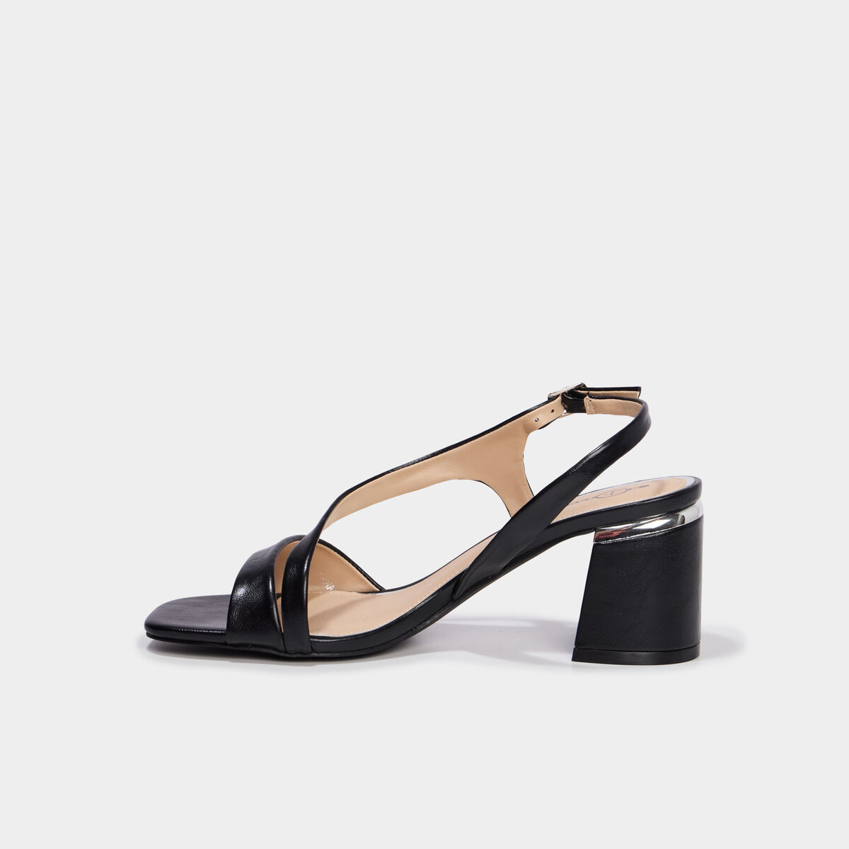 Sandales c&eacute;r&eacute;monie &agrave; talons noir femme