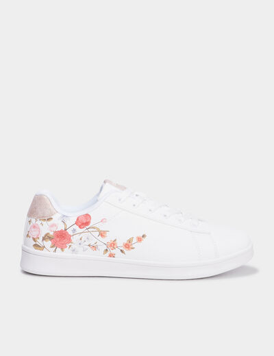 Tennis basses à lacets Creeks blanc femme