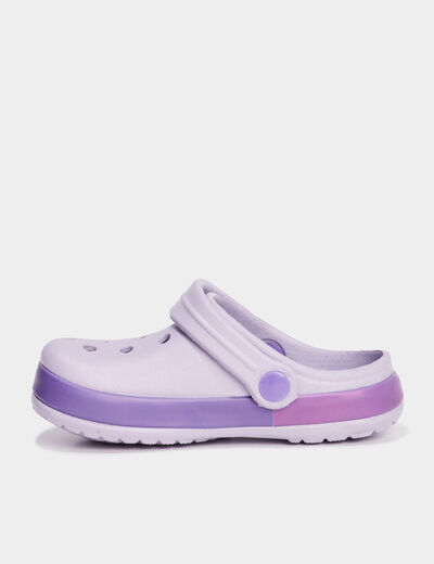 Sabots de plage Reine des neiges mauve fille
