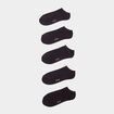 Lot 5 paires chaussettes invisibles noir mixte