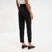 Pantalon city paperbag ceintur&eacute; 7/8&egrave;me noir femme