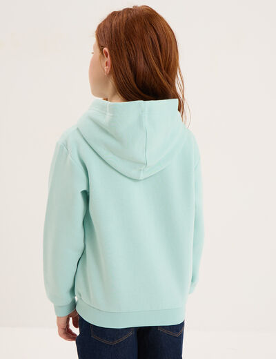 Sweat à capuche hoodie à logo Creeks vert pastel fille