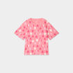 T-shirt col rond manches courtes coton rose fille