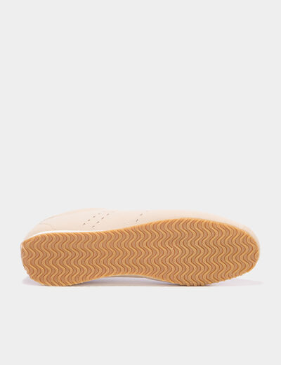Baskets basses &agrave; lacets sable femme