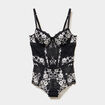 Body en dentelle noir femme
