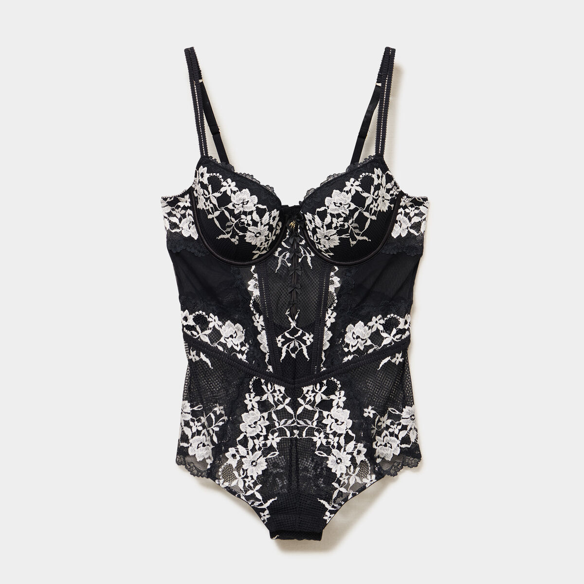 Body en dentelle noir femme