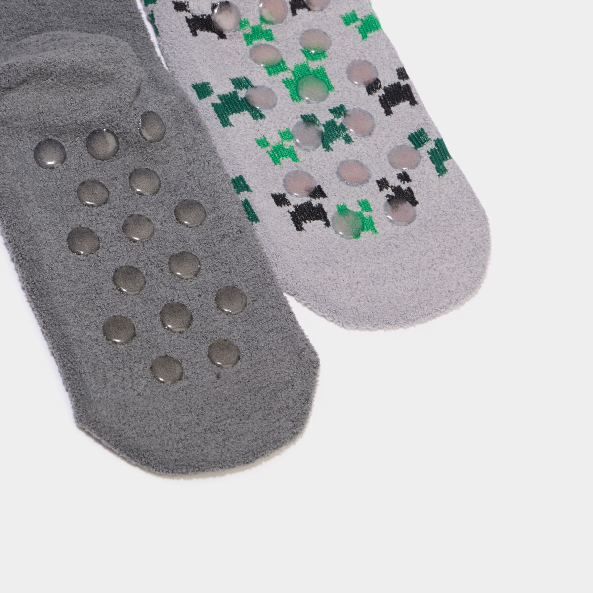 Lot 2 paires chaussettes Minecraft vert gar&ccedil;on