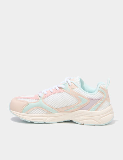 Baskets running m&eacute;moire de forme confort sable fille