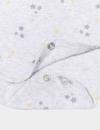 Lot 3 bodies US coton manches longues blanc bébé