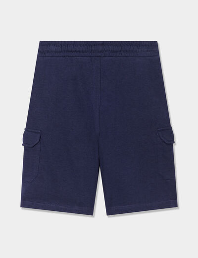 Short droit bleu marine garçon