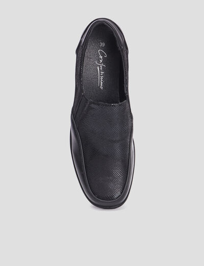 Loafers pied large Confortissimo noir femme