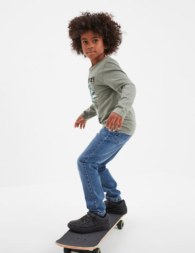 Jeans denim regular 5 poches denim double stone garçon