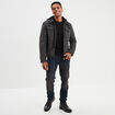 Pull avec col rond à relief noir homme